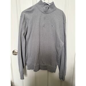 Vineyard Vines Men’s 1/4-Zip Pullover – Gray Whale Logo –Size M 100% Pima Cotton